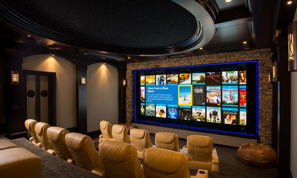 kaleidescape on home theater screen