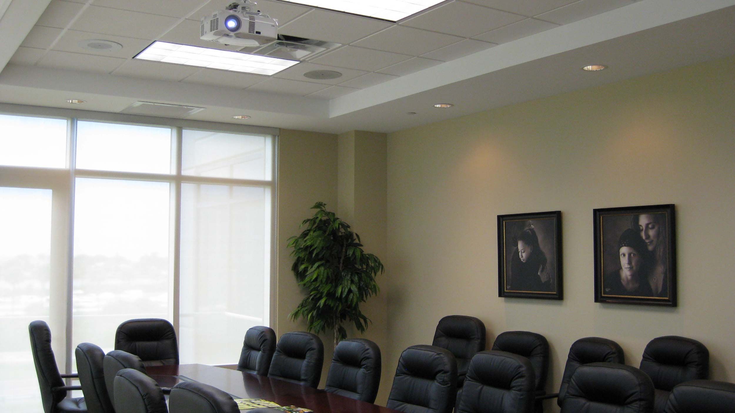 image of projector in conference room