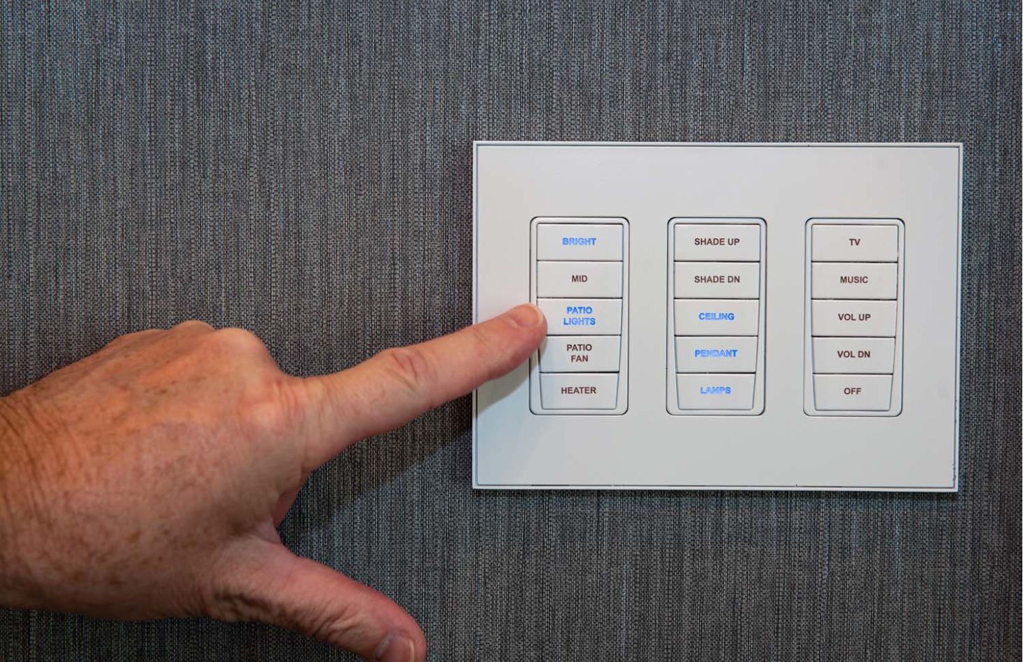 image of large windows in kitchen with tv on cabinet