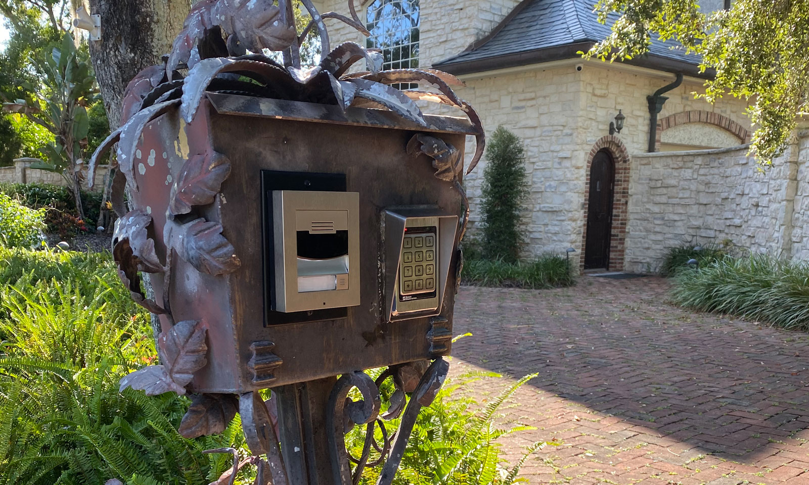 intercom box and entry of home