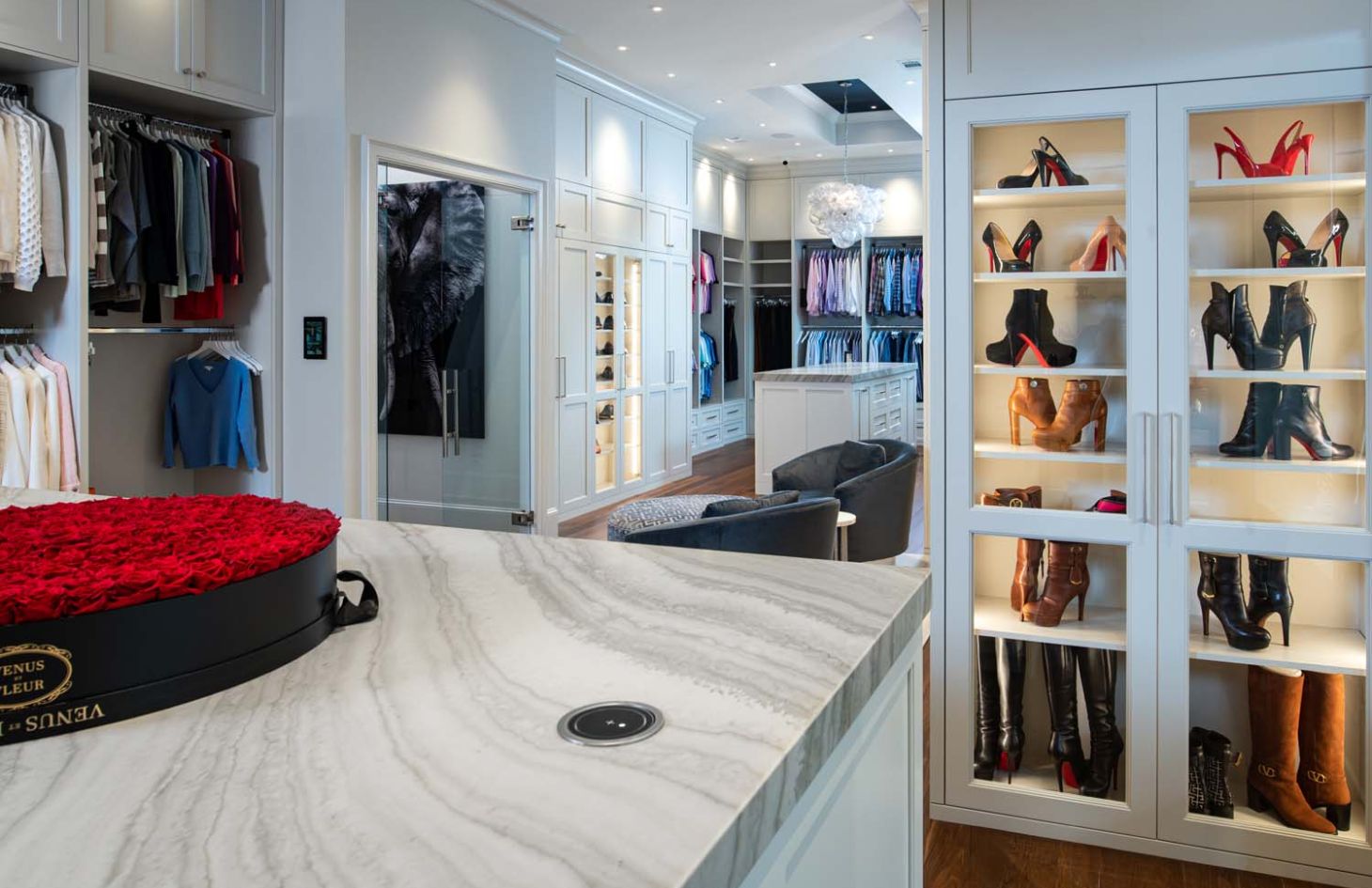 light green bedroom with lamps